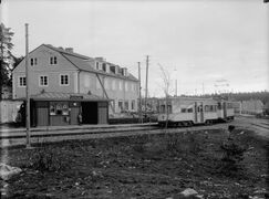 Ålstens Gård spårvagnshållplats i Ålsten 1920-talet.