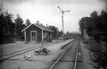 Simlångsdalen station - 1922 - Foto: Sveriges Järnvägsmuseum. Denna byggnad var en del av banvaktsstugan från Breared.